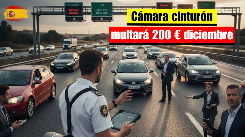 Nueva cámara de cinturón de seguridad en las autopistas